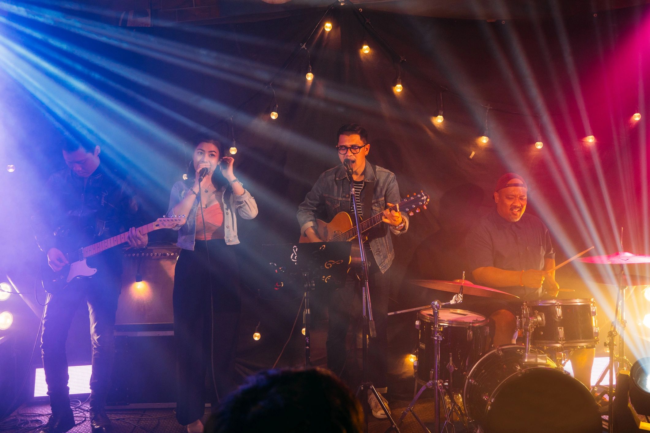 Franklin record label team member collaborating